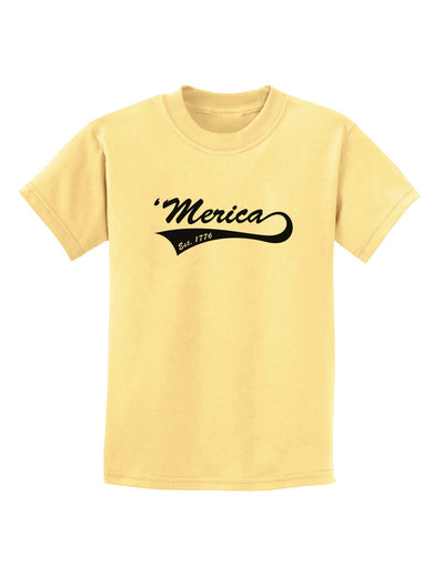 Merica Established 1776 Childrens T-Shirt by TooLoud-Childrens T-Shirt-TooLoud-Daffodil-Yellow-X-Small-Davson Sales