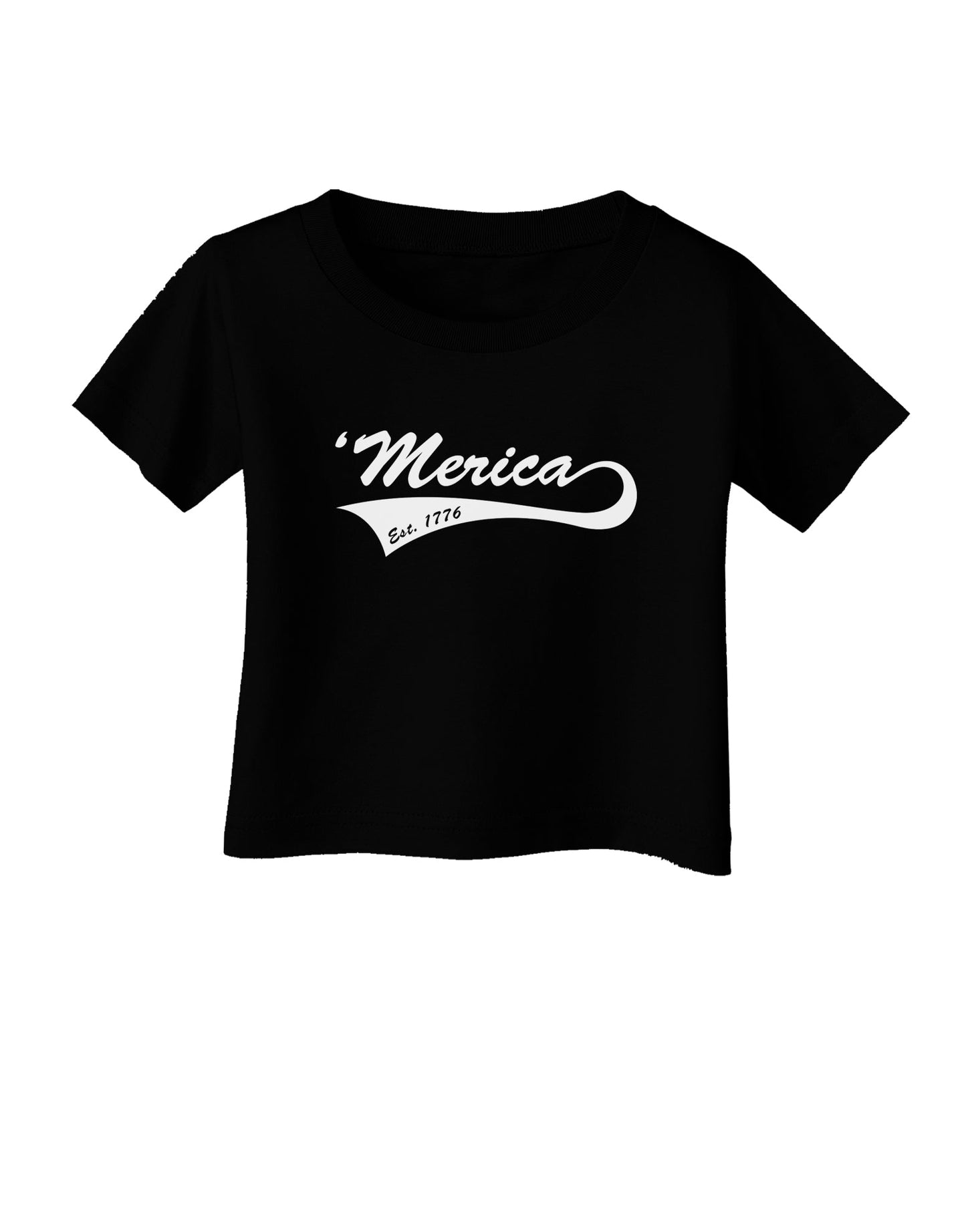 Merica Established 1776 Infant T-Shirt Dark by TooLoud-Infant T-Shirt-TooLoud-Black-06-Months-Davson Sales