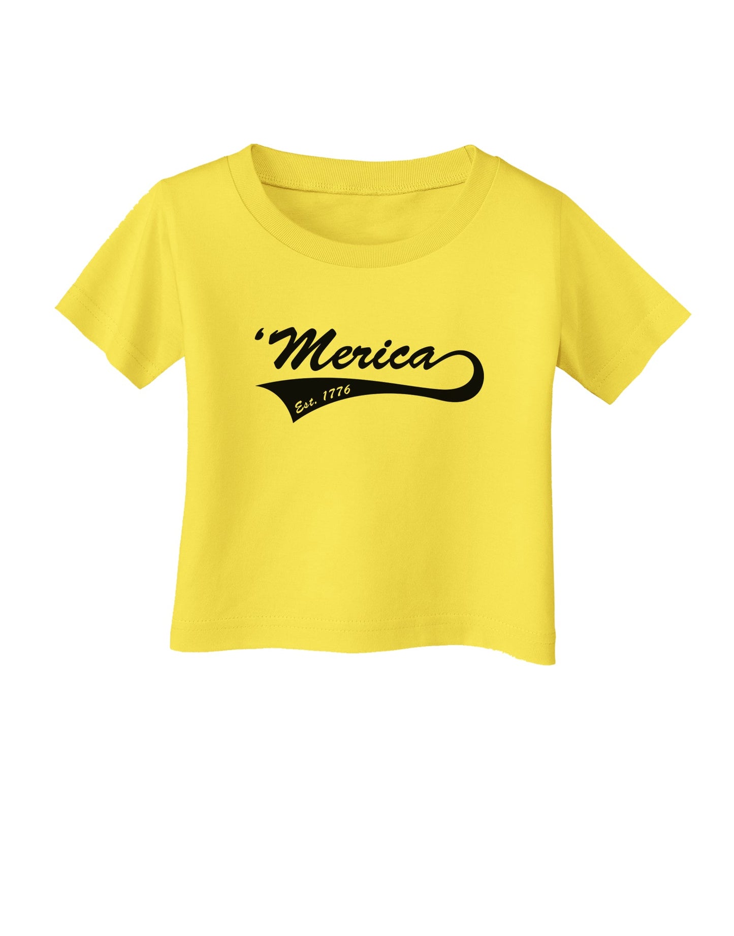 Merica Established 1776 Infant T-Shirt by TooLoud-Infant T-Shirt-TooLoud-Yellow-06-Months-Davson Sales