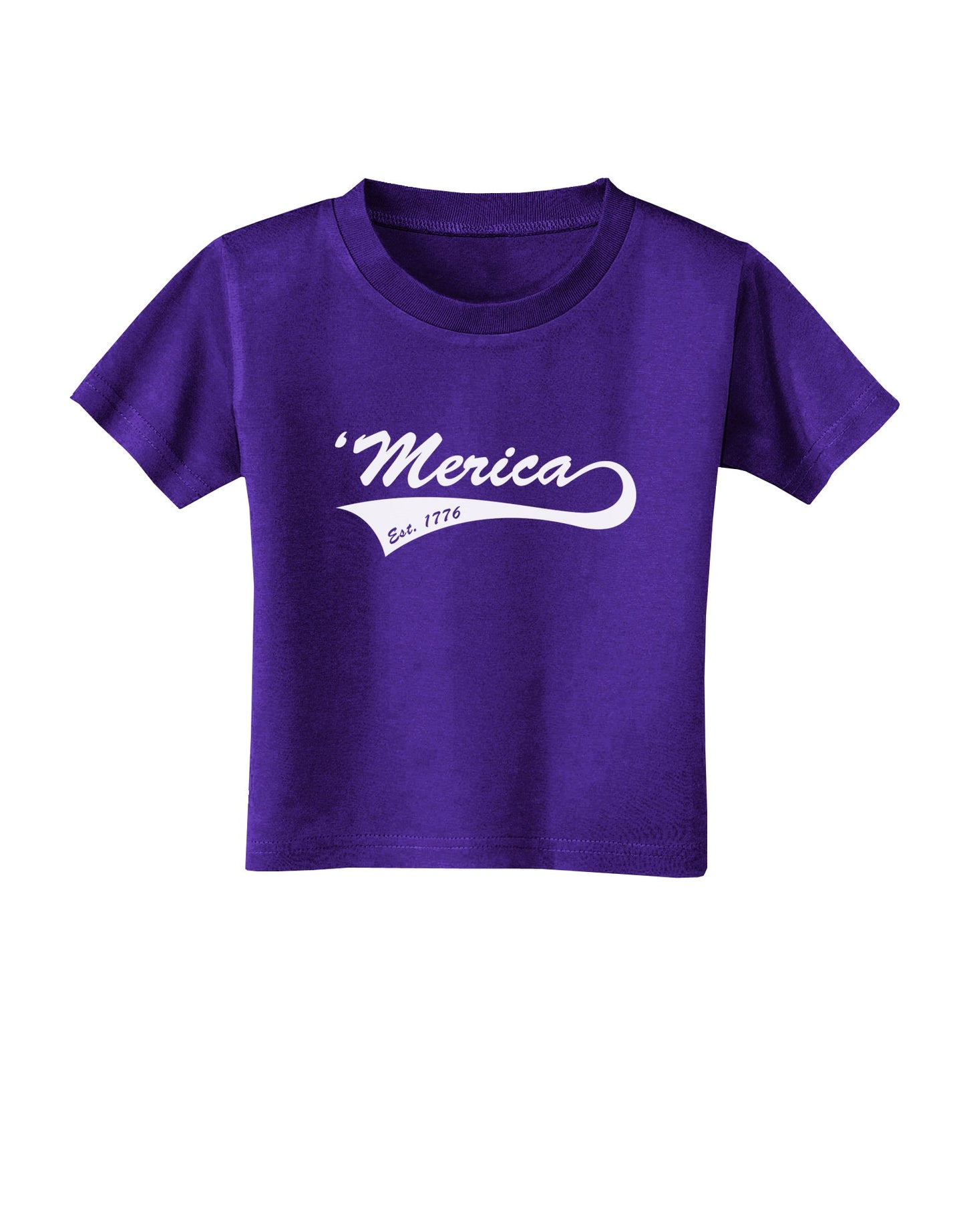 Merica Established 1776 Toddler T-Shirt Dark by TooLoud-Toddler T-Shirt-TooLoud-Purple-2T-Davson Sales