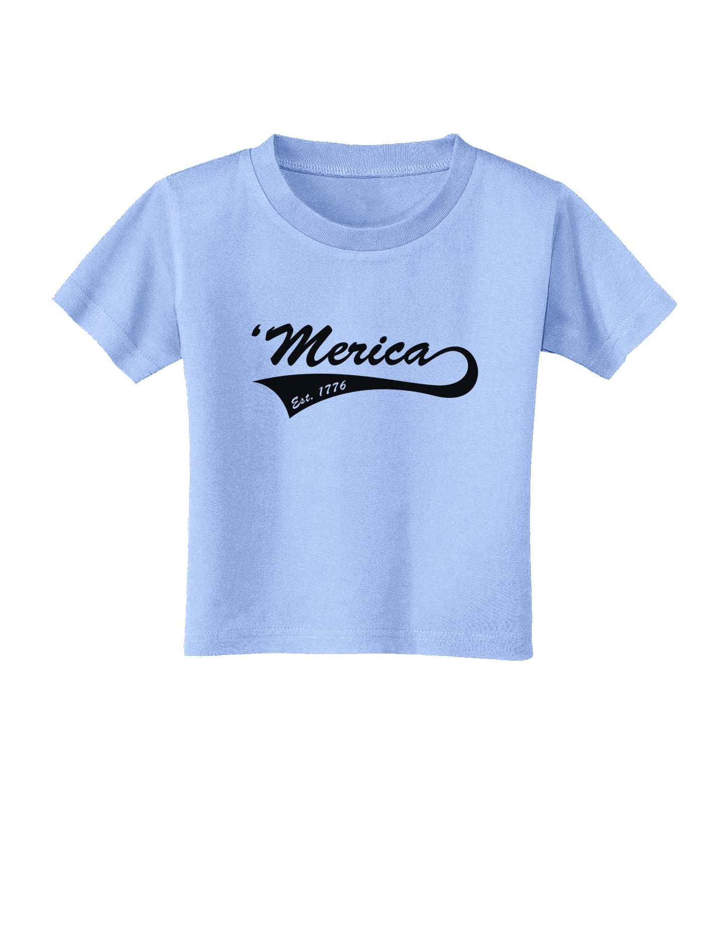 Merica Established 1776 Toddler T-Shirt by TooLoud-Toddler T-Shirt-TooLoud-Aquatic-Blue-2T-Davson Sales