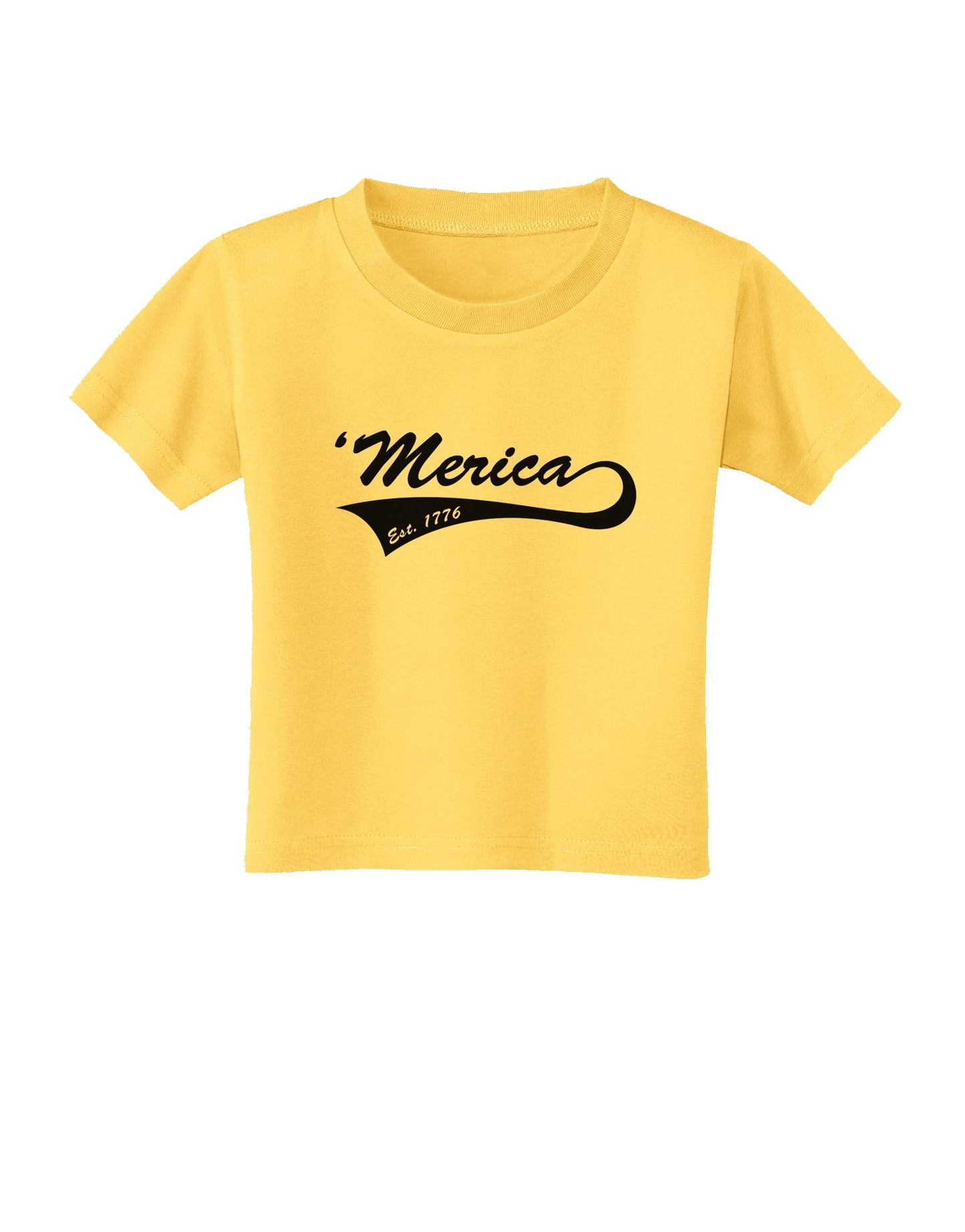 Merica Established 1776 Toddler T-Shirt by TooLoud-Toddler T-Shirt-TooLoud-Yellow-2T-Davson Sales