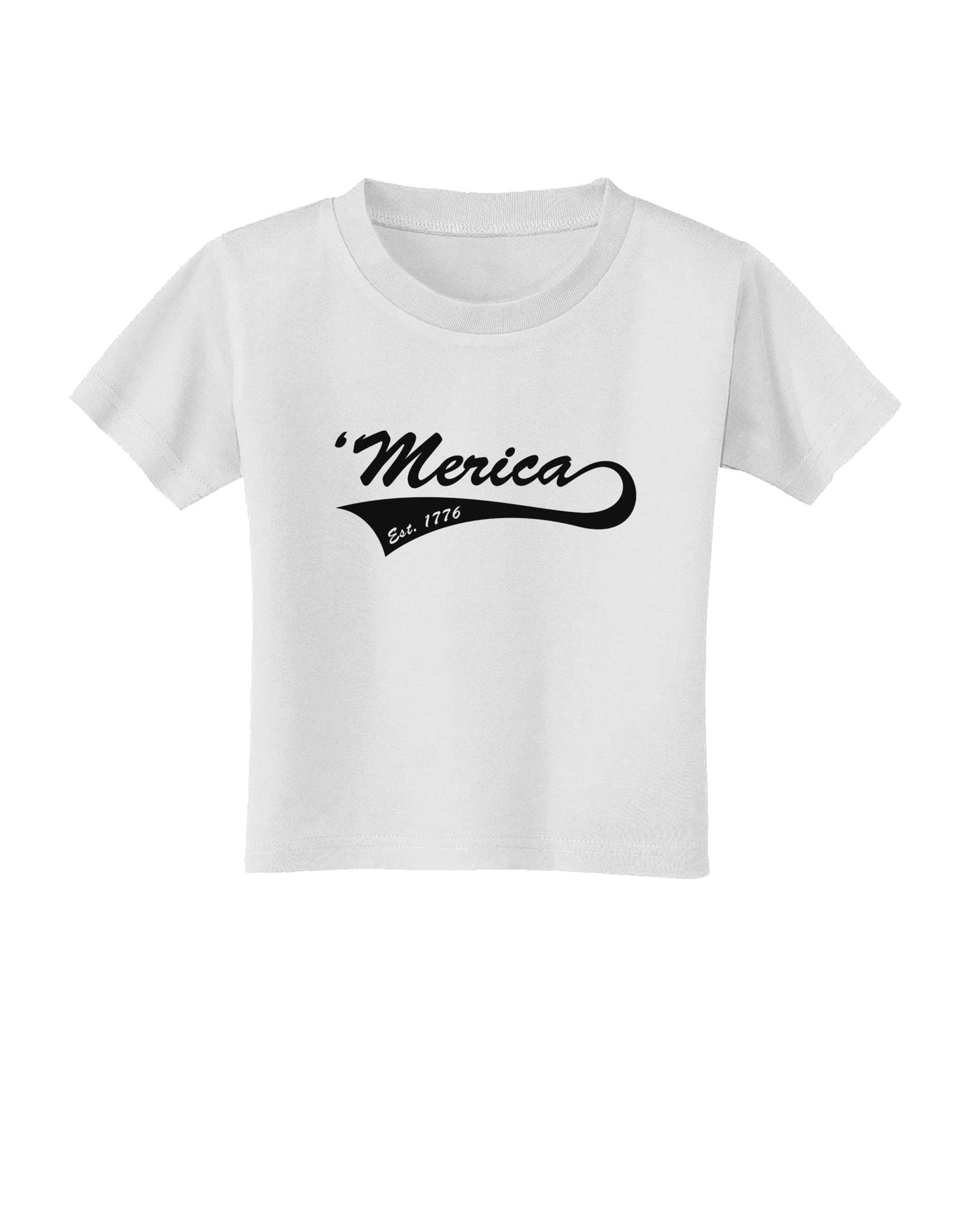Merica Established 1776 Toddler T-Shirt by TooLoud-Toddler T-Shirt-TooLoud-White-2T-Davson Sales