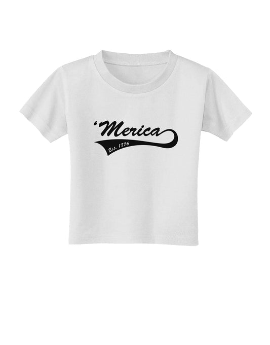 Merica Established 1776 Toddler T-Shirt by TooLoud-Toddler T-Shirt-TooLoud-White-2T-Davson Sales