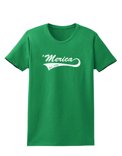 Merica Established 1776 Womens Dark T-Shirt by TooLoud-Womens T-Shirt-TooLoud-Kelly-Green-X-Small-Davson Sales