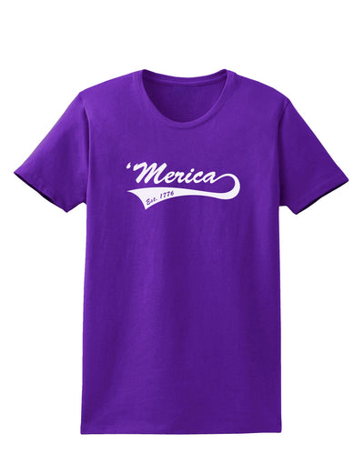Merica Established 1776 Womens Dark T-Shirt by TooLoud-Womens T-Shirt-TooLoud-Purple-X-Small-Davson Sales