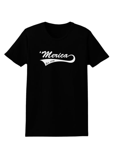 Merica Established 1776 Womens Dark T-Shirt by TooLoud-Womens T-Shirt-TooLoud-Black-X-Small-Davson Sales