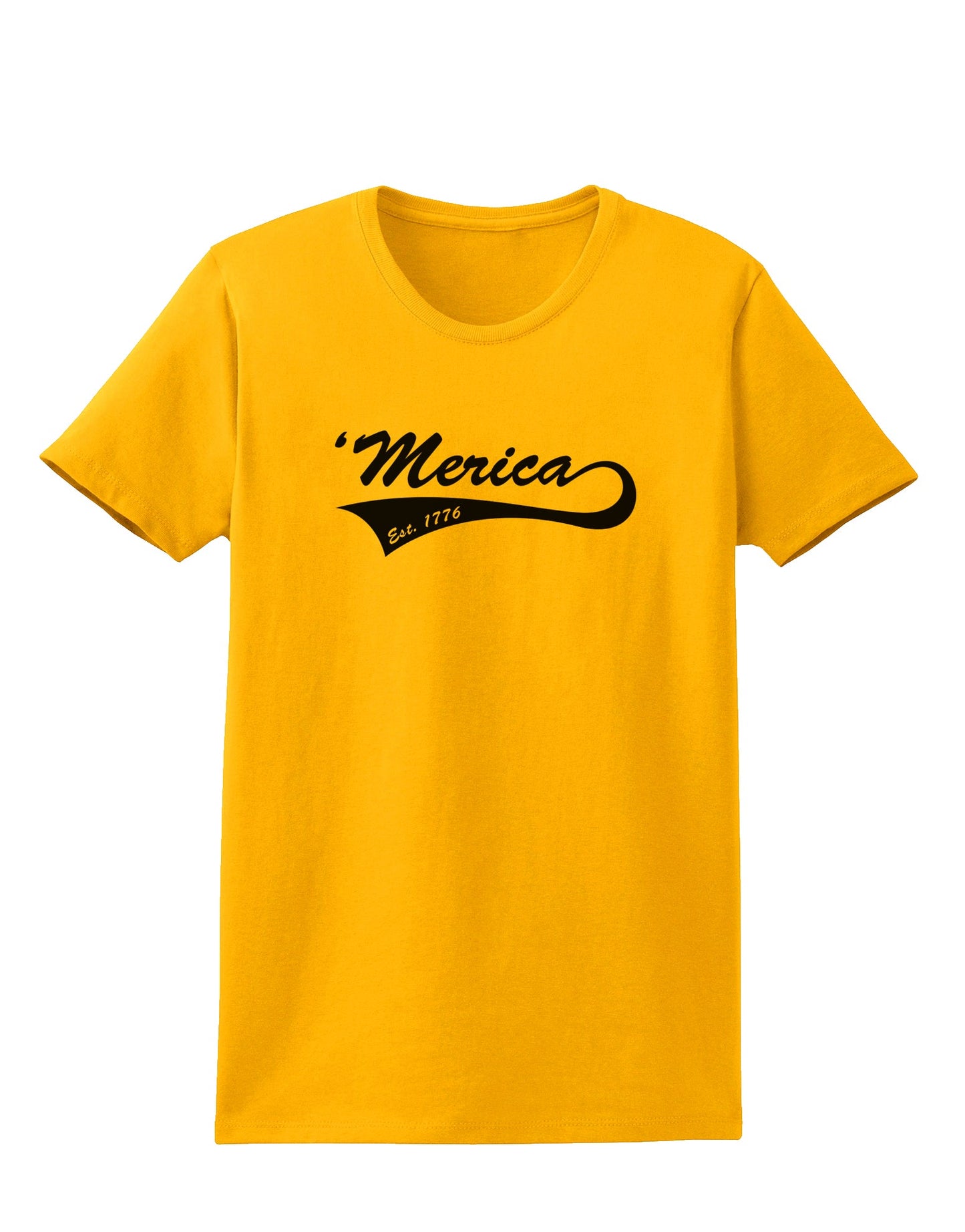Merica Established 1776 Womens T-Shirt by TooLoud-Womens T-Shirt-TooLoud-Gold-X-Small-Davson Sales