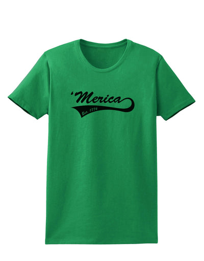 Merica Established 1776 Womens T-Shirt by TooLoud-Womens T-Shirt-TooLoud-Kelly-Green-X-Small-Davson Sales