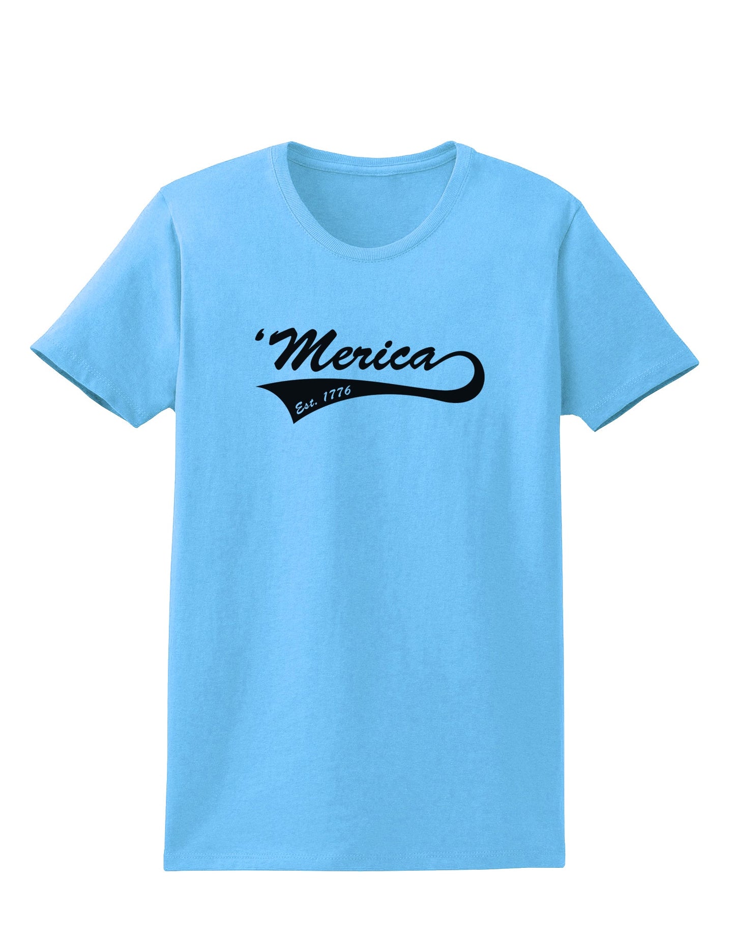 Merica Established 1776 Womens T-Shirt by TooLoud-Womens T-Shirt-TooLoud-Aquatic-Blue-X-Small-Davson Sales