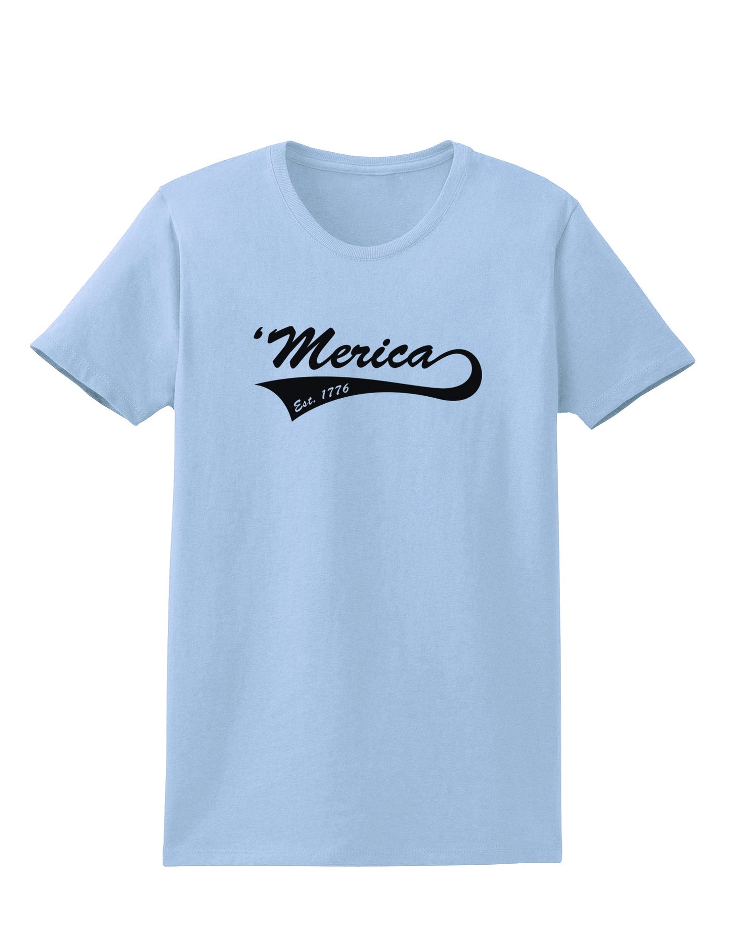 Merica Established 1776 Womens T-Shirt by TooLoud-Womens T-Shirt-TooLoud-Light-Blue-X-Small-Davson Sales