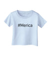 #Merica Infant T-Shirt-Infant T-Shirt-TooLoud-Light-Blue-06-Months-Davson Sales