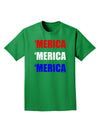 Merica Merica Merica - Red and Blue Adult Dark T-Shirt-Mens T-Shirt-TooLoud-Kelly-Green-Small-Davson Sales