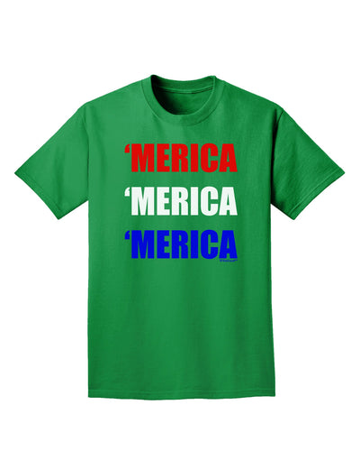 Merica Merica Merica - Red and Blue Adult Dark T-Shirt-Mens T-Shirt-TooLoud-Kelly-Green-Small-Davson Sales