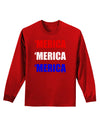 Merica Merica Merica - Red and Blue Adult Long Sleeve Dark T-Shirt-TooLoud-Red-Small-Davson Sales