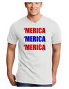 Merica Merica Merica - Red and Blue Adult V-Neck T-shirt-Mens V-Neck T-Shirt-TooLoud-White-Small-Davson Sales