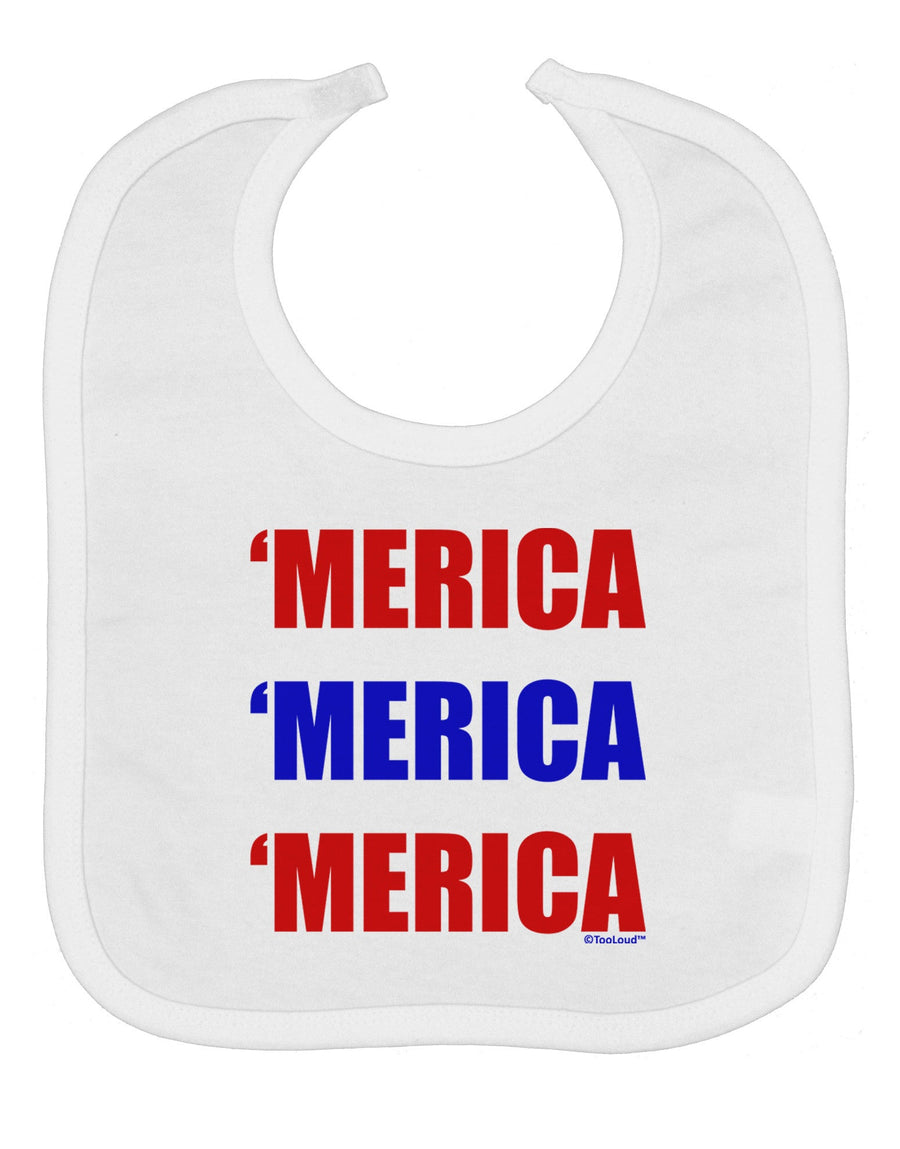 Merica Merica Merica - Red and Blue Baby Bib