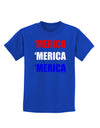 Merica Merica Merica - Red and Blue Childrens Dark T-Shirt-Childrens T-Shirt-TooLoud-Royal-Blue-X-Small-Davson Sales