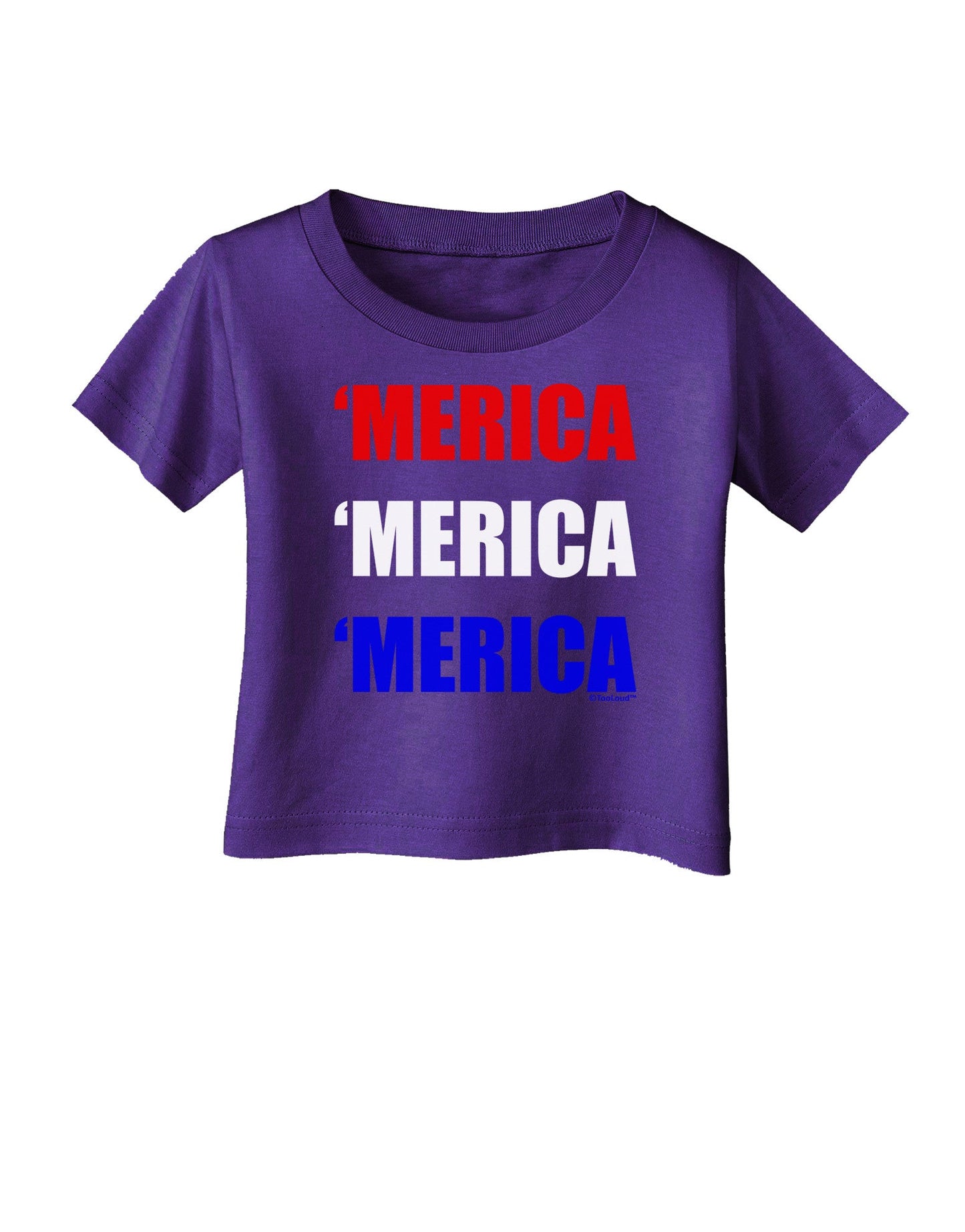 Merica Merica Merica - Red and Blue Infant T-Shirt Dark-Infant T-Shirt-TooLoud-Purple-06-Months-Davson Sales
