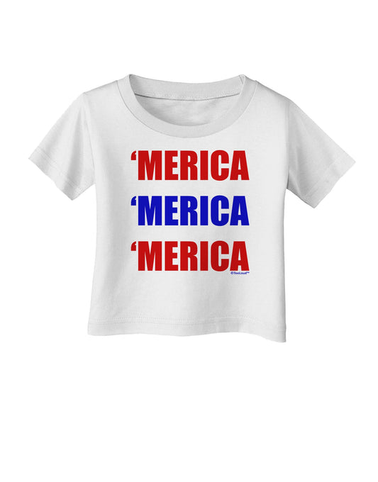 Merica Merica Merica - Red and Blue Infant T-Shirt-Infant T-Shirt-TooLoud-White-06-Months-Davson Sales