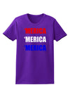 Merica Merica Merica - Red and Blue Womens Dark T-Shirt-TooLoud-Purple-X-Small-Davson Sales