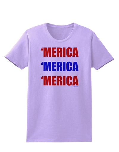 Merica Merica Merica - Red and Blue Womens T-Shirt-Womens T-Shirt-TooLoud-Lavender-X-Small-Davson Sales