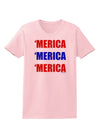 Merica Merica Merica - Red and Blue Womens T-Shirt-Womens T-Shirt-TooLoud-PalePink-X-Small-Davson Sales