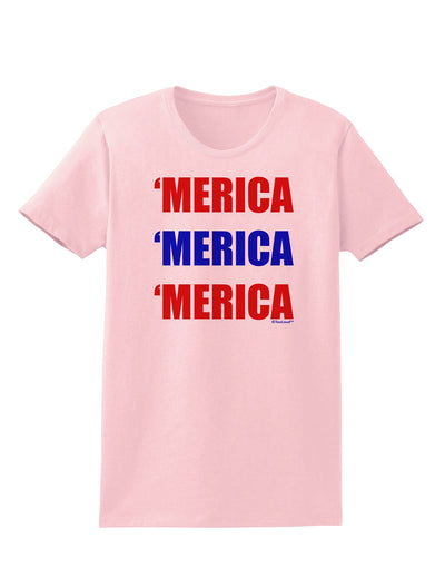 Merica Merica Merica - Red and Blue Womens T-Shirt-Womens T-Shirt-TooLoud-PalePink-X-Small-Davson Sales