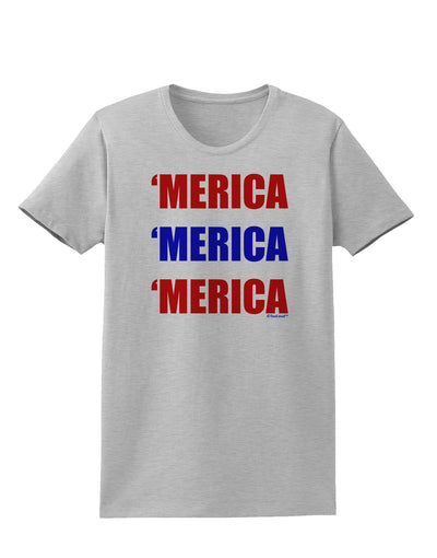 Merica Merica Merica - Red and Blue Womens T-Shirt-Womens T-Shirt-TooLoud-AshGray-X-Small-Davson Sales