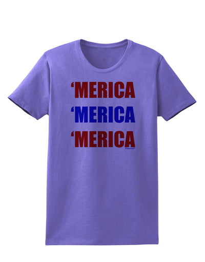 Merica Merica Merica - Red and Blue Womens T-Shirt-Womens T-Shirt-TooLoud-Violet-X-Small-Davson Sales