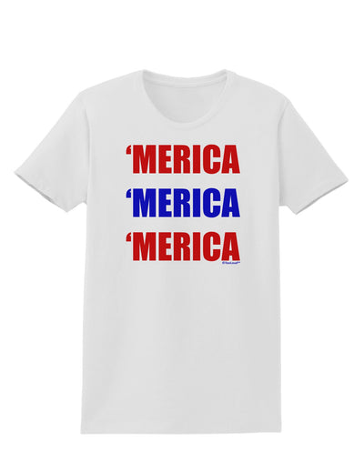 Merica Merica Merica - Red and Blue Womens T-Shirt-Womens T-Shirt-TooLoud-White-X-Small-Davson Sales