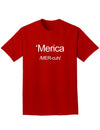 Merica Text Adult Dark T-Shirt-Mens T-Shirt-TooLoud-Red-Small-Davson Sales