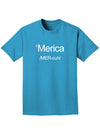 Merica Text Adult Dark T-Shirt-Mens T-Shirt-TooLoud-Turquoise-Small-Davson Sales