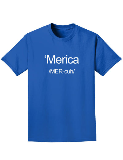 Merica Text Adult Dark T-Shirt-Mens T-Shirt-TooLoud-Royal-Blue-Small-Davson Sales