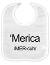 Merica Text Baby Bib