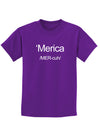 Merica Text Childrens Dark T-Shirt-Childrens T-Shirt-TooLoud-Purple-X-Small-Davson Sales