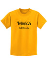 Merica Text Childrens T-Shirt-Childrens T-Shirt-TooLoud-Gold-X-Small-Davson Sales