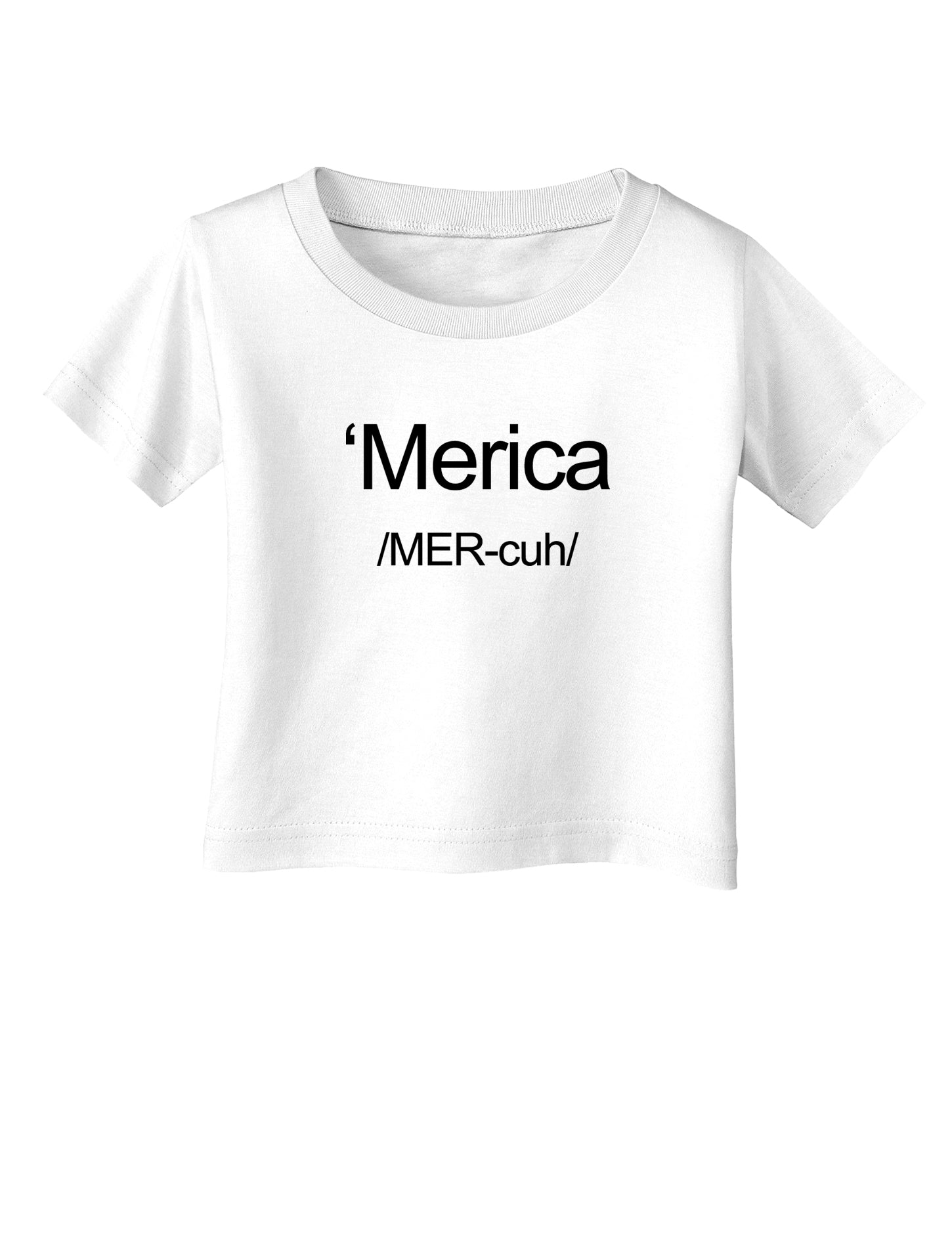 Merica Text Infant T-Shirt-Infant T-Shirt-TooLoud-White-06-Months-Davson Sales