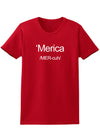 Merica Text Womens Dark T-Shirt-TooLoud-Red-X-Small-Davson Sales