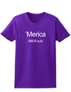 Merica Text Womens Dark T-Shirt-TooLoud-Purple-X-Small-Davson Sales