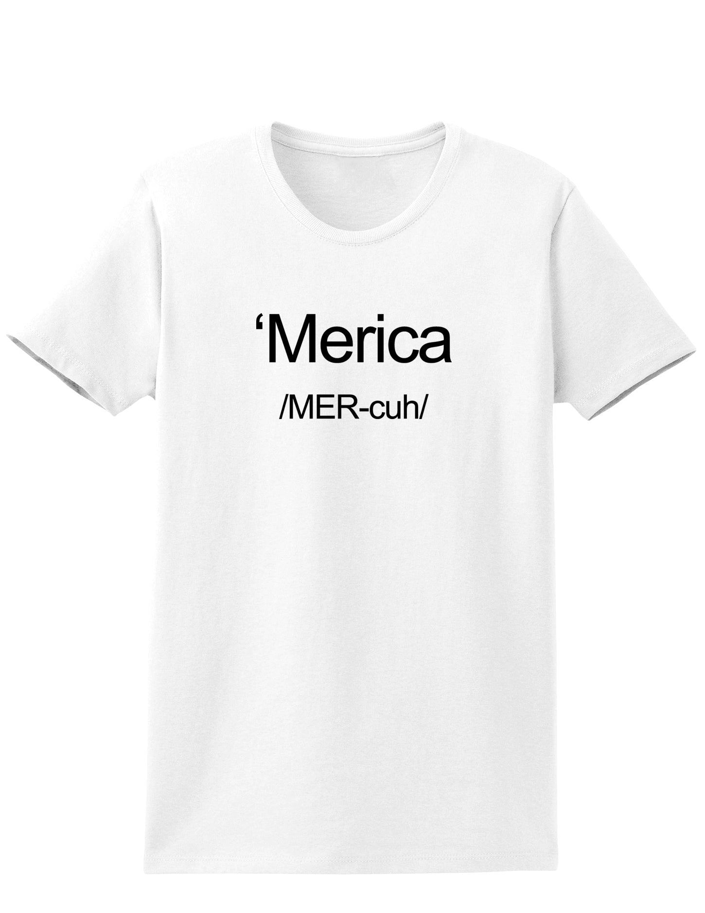 Merica Text Womens T-Shirt-Womens T-Shirt-TooLoud-White-X-Small-Davson Sales