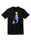 Mermaid Design - Blue Adult Dark T-Shirt-Mens T-Shirt-TooLoud-Black-Small-Davson Sales