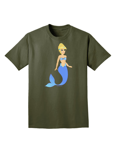 Mermaid Design - Blue Adult Dark T-Shirt-Mens T-Shirt-TooLoud-Military-Green-Small-Davson Sales