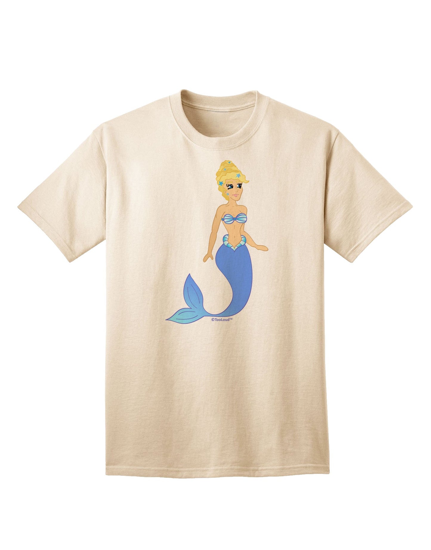 Mermaid Design - Blue Adult T-Shirt-Mens T-Shirt-TooLoud-Natural-Small-Davson Sales