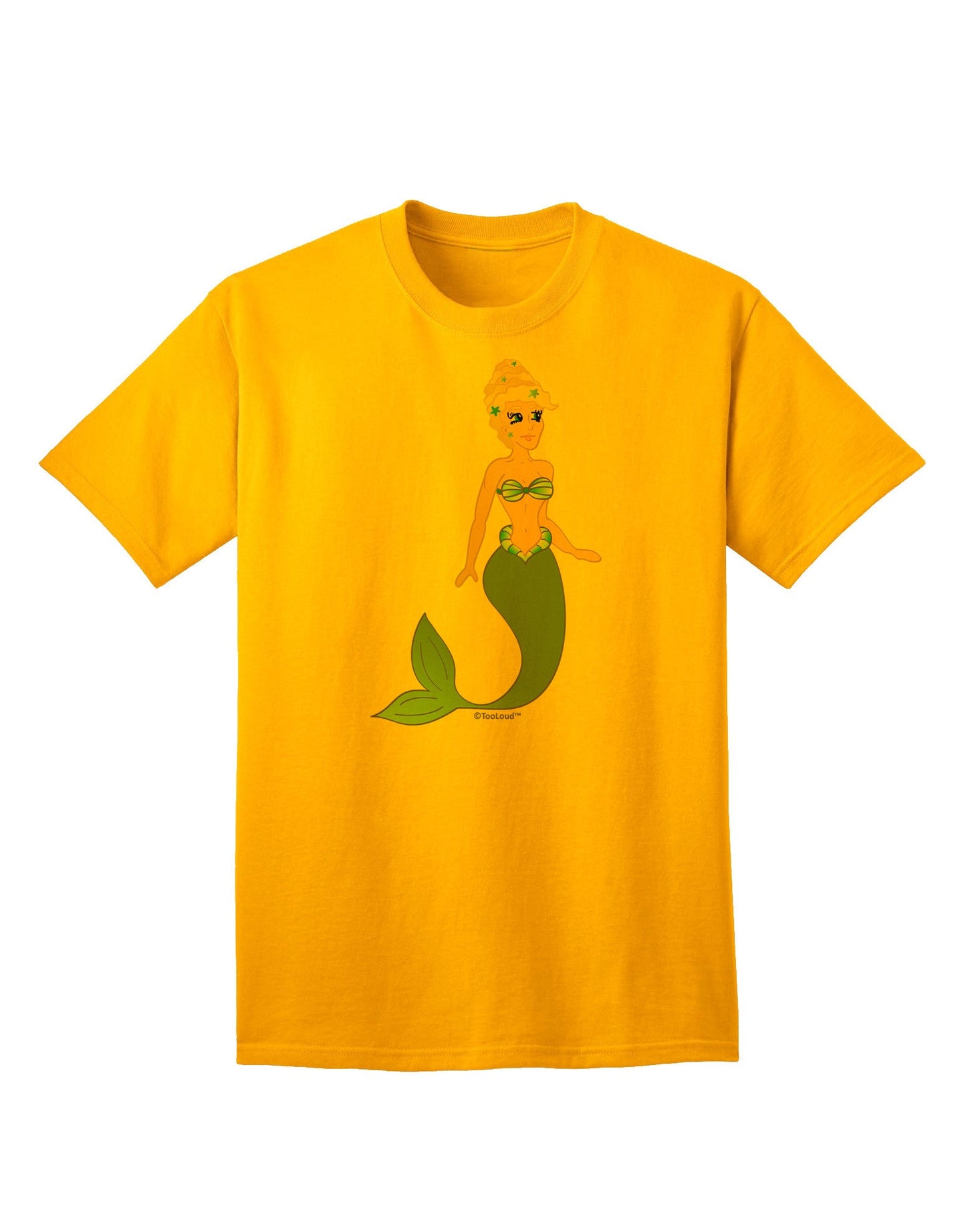 Mermaid Design - Blue Adult T-Shirt-Mens T-Shirt-TooLoud-Gold-Small-Davson Sales