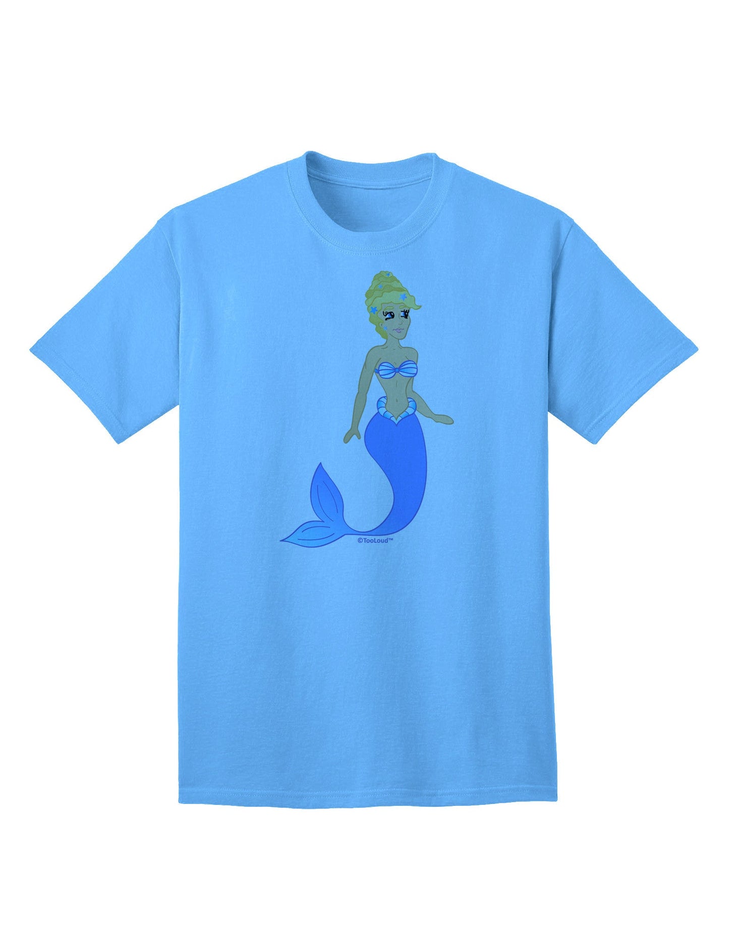 Mermaid Design - Blue Adult T-Shirt-Mens T-Shirt-TooLoud-Aquatic-Blue-Small-Davson Sales