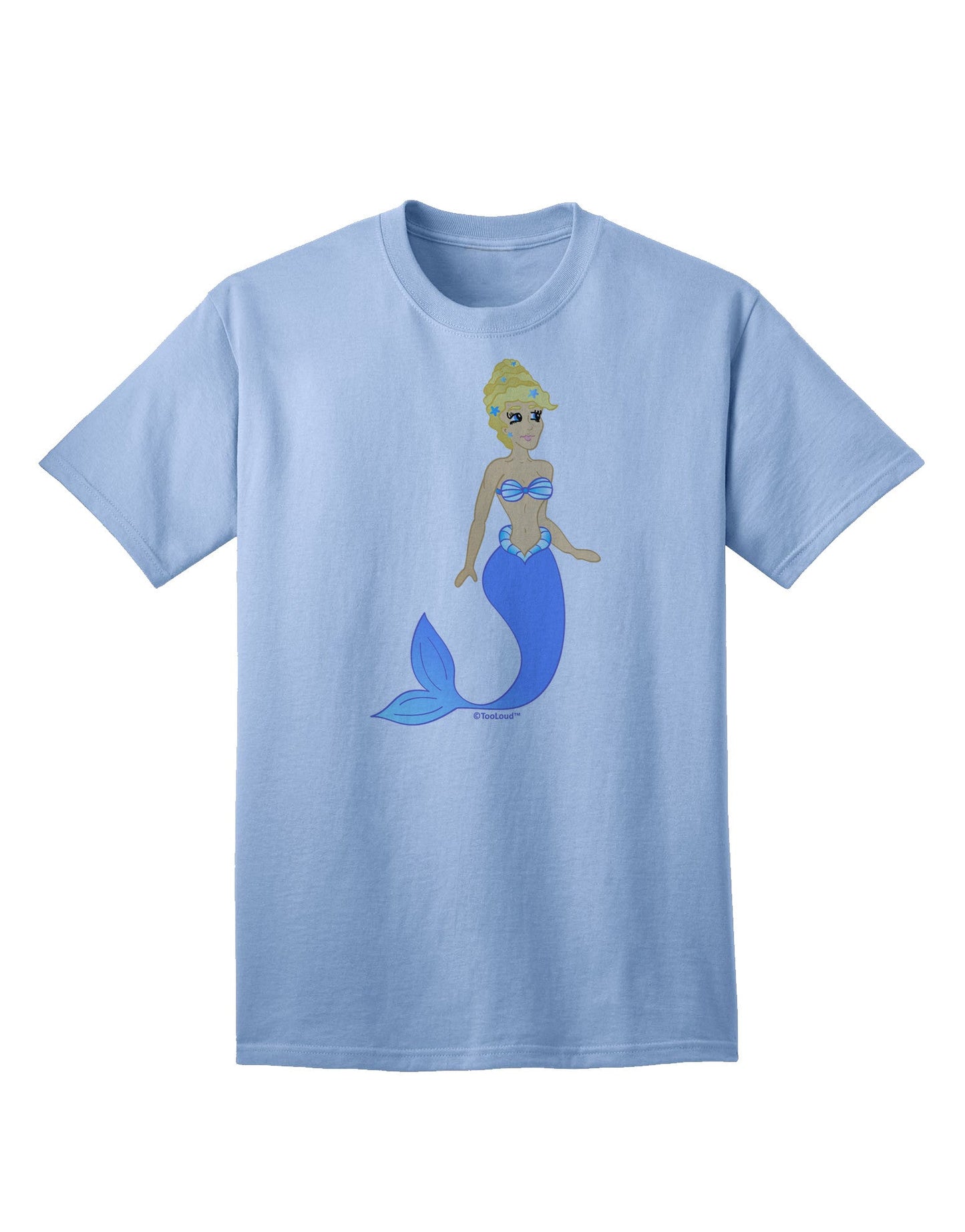 Mermaid Design - Blue Adult T-Shirt-Mens T-Shirt-TooLoud-Light-Blue-Small-Davson Sales