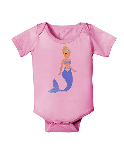 Mermaid Design - Blue Baby Romper Bodysuit-Baby Romper-TooLoud-Light-Pink-06-Months-Davson Sales