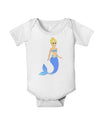 Mermaid Design - Blue Baby Romper Bodysuit-Baby Romper-TooLoud-White-06-Months-Davson Sales