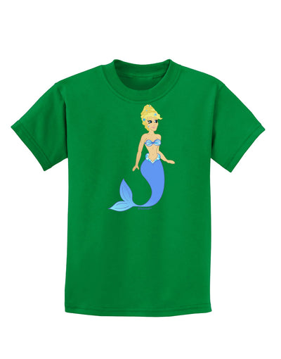 Mermaid Design - Blue Childrens Dark T-Shirt-Childrens T-Shirt-TooLoud-Kelly-Green-X-Small-Davson Sales